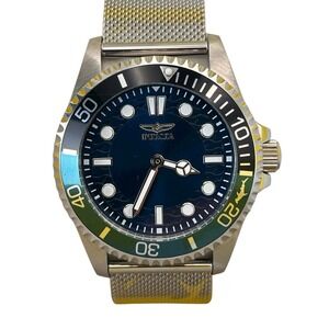 Invicta Pro Diver Watch 43mm Blue Dial Model #49686‎ Mesh Bracelet NEW